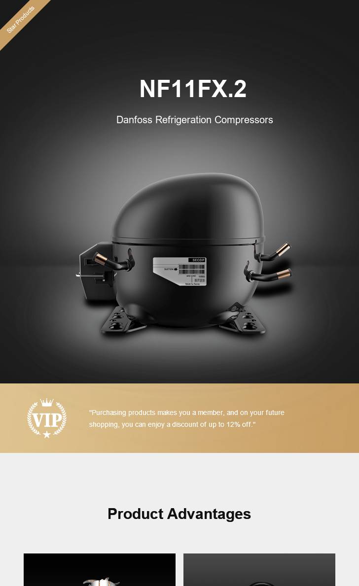 Danfoss Compressor NF11FX.2, technical parameters pdf, structure diagram